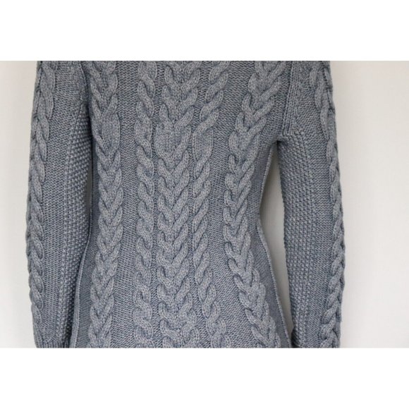 Theory Gray Cable Knit Sweater - Picture 7 of 8